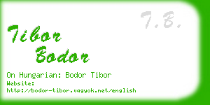 tibor bodor business card